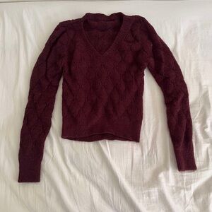 Wine red sweater